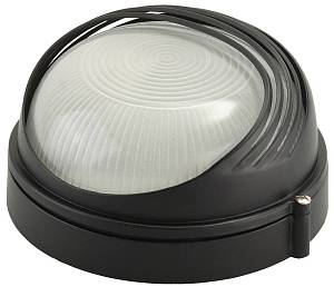 Светильник уличный СВЕТОЗАР влагозащищенный с верхним декоративным кожухом, цвет черный, 60Вт SV-57271-B