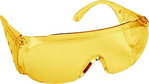Очки защитные открытого типа, желтые, с боковой вентиляцией, DEXX. 11051