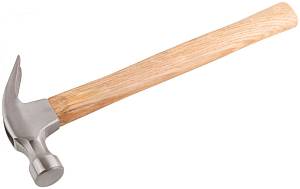 Молоток-гвоздодер, деревянная ручка 25 мм, 340 гр. FIT