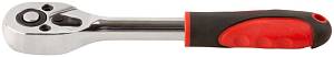 Вороток (трещотка), механизм легированная сталь 40Cr, пластиковая прорезиненная ручка, 1/4&quot;, 24 зубца КУРС