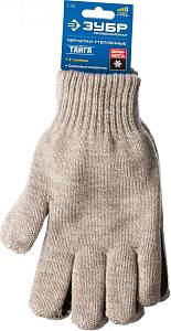 ЗУБР ТАЙГА, размер L-XL, перчатки утепленные со спилковым наладонником. 11467-XL