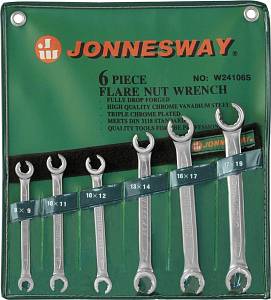 W24106S Набор ключей гаечных разрезных в сумке, 8-19 мм, 6 предметов JONNESWAY
