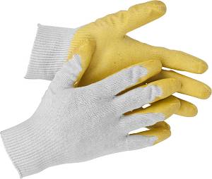 STAYER L-13, размер L-XL, перчатки с одинарным латексным обливом, 10 пар в упаковке 11408-Н10
