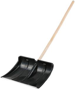 Лопата для уборки снега &quot;Ледо&quot; пластиковая, деревянный черенок 495х375x1320 мм KУРС