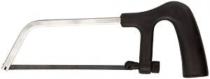 Ножовка по металлу мини 150 мм, пластиковая черная ручка KУРС