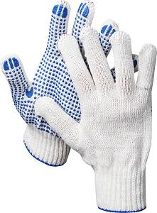 DEXX перчатки трикотажные, 7 класс, с ПВХ покрытием (точка) 11400_z01