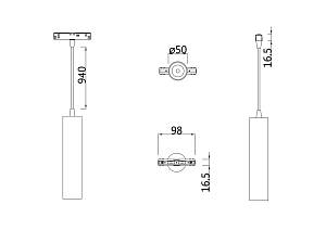 Трековый светильник Technical TR016-2-12W4K-W
